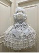 Dream Prologue Series Classic Lolita Dreamy Princess Gorgeous Heavy Ruffle Big Sleeves Lace Bowknot JSK Dress Bonnet Set