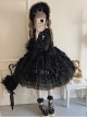 Dream Prologue Series Classic Lolita Dreamy Princess Gorgeous Heavy Ruffle Big Sleeves Lace Bowknot JSK Dress Bonnet Set