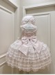 Dream Prologue Series Classic Lolita Dreamy Princess Gorgeous Heavy Ruffle Big Sleeves Lace Bowknot JSK Dress Bonnet Set