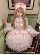 Love Overture Series Elegant Sweet Lolita Gorgeous Princess Layered Mesh Lace Ribbon Ballet Bow Ruffle Hem Strap Dress