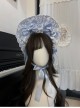 Love Overture Series Adorable Sweet Lolita Gorgeous Ribbon Bow Lace Ruffle Bonnette Hat