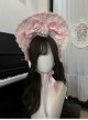 Love Overture Series Adorable Sweet Lolita Gorgeous Ribbon Bow Lace Ruffle Bonnette Hat