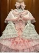 Love Prelude Series Sweet Lolita Silky Satin Princess Kawaii Lace Peter Pan Collar Short Cape Cloak