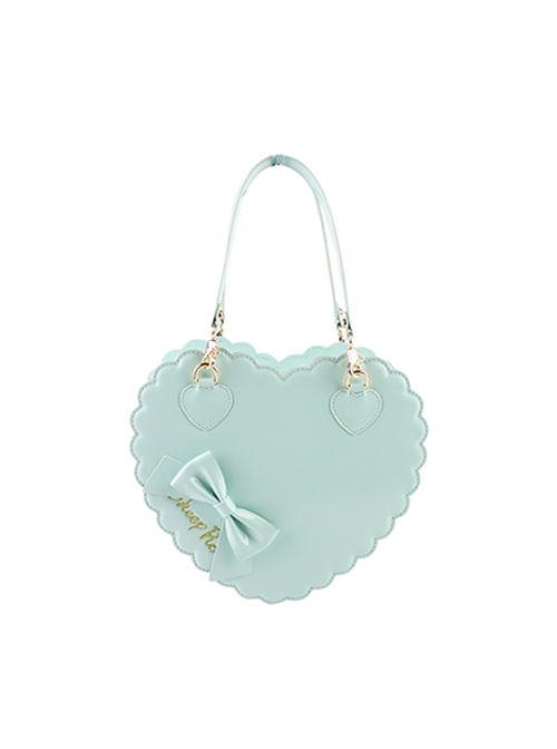 Kawaii Daily Versatile Soft Girl PU Leather Limited Edition Sweet Lolita Cookie Heart Shoulder Crossbody Bag