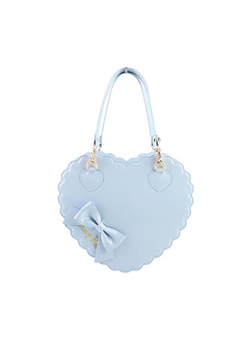 Kawaii Daily Versatile Soft Girl PU Leather Limited Edition Sweet Lolita Cookie Heart Shoulder Crossbody Bag