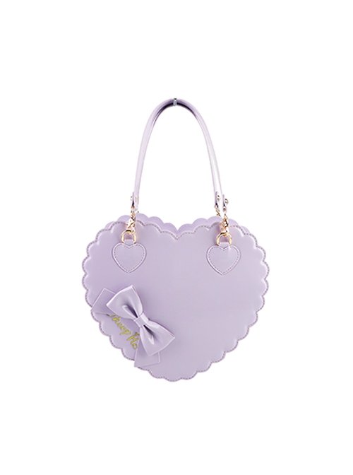 Kawaii Daily Versatile Soft Girl PU Leather Limited Edition Sweet Lolita Cookie Heart Shoulder Crossbody Bag