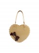 Kawaii Daily Versatile Soft Girl PU Leather Limited Edition Sweet Lolita Cookie Heart Shoulder Crossbody Bag