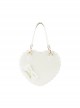 Kawaii Daily Versatile Soft Girl PU Leather Limited Edition Sweet Lolita Cookie Heart Shoulder Crossbody Bag