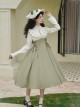 Wind Kissed Garden Series Elegant Classic Lolita Spring Daily Green Ruff Collar Long Sleeve Dress