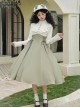 Wind Kissed Garden Series Elegant Classic Lolita Spring Daily Green Ruff Collar Long Sleeve Dress