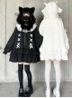 Doll Setting Series Sweet Lolita Kawaii Otaku Culture Cool Cross Japanese Jirai Kei Bowknot Lace Loose Long Sweatshirt