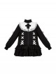 Doll Setting Series Sweet Lolita Kawaii Otaku Culture Cool Cross Japanese Jirai Kei Bowknot Lace Loose Long Sweatshirt