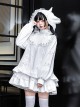 Doll Setting Sweet Lolita Kawaii Fashion Soft Cuddly Japanese Style White Lace Lamb Ear Hat