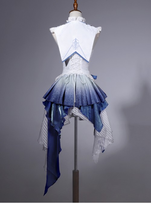 Blue Dragon Bone Series Western Fantasy Lolita Ouji Fashion Suspender Dress Shorts Shawl Prince Outfit Set