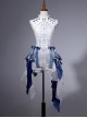 Blue Dragon Bone Series Western Fantasy Lolita Ouji Fashion Suspender Dress Shorts Shawl Prince Outfit Set