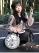 Sun Moon Star Sakura Floating Series Gothic Lolita British Retro Magical Girl Backpack Clock Round Bag