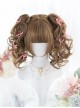 Lilith Series Kawaii Sweet Lolita Japanese Honey Pudding Brown Curly Twin Ponytail Wig