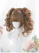 Lilith Series Kawaii Sweet Lolita Japanese Honey Pudding Brown Curly Twin Ponytail Wig