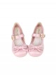 Hugging Bear Series Kawaii Sweet Lolita Satin PU Round Toe Cute Low Heel Mary Jane Princess Shoes