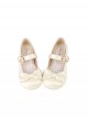 Hugging Bear Series Kawaii Sweet Lolita Satin PU Round Toe Cute Low Heel Mary Jane Princess Shoes