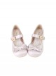 Hugging Bear Series Kawaii Sweet Lolita Satin PU Round Toe Cute Low Heel Mary Jane Princess Shoes