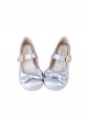 Hugging Bear Series Kawaii Sweet Lolita Satin PU Round Toe Cute Low Heel Mary Jane Princess Shoes