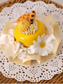 Sweet Celebration Series Sweet Lolita Cute Simulation Cream Cake Fruit Biscuit Chocolate Bowknot Lace Hair Clip