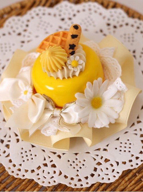 Sweet Celebration Series Sweet Lolita Cute Simulation Cream Cake Fruit Biscuit Chocolate Bowknot Lace Hair Clip