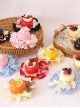 Sweet Celebration Series Sweet Lolita Cute Simulation Cream Cake Fruit Biscuit Chocolate Bowknot Lace Hair Clip