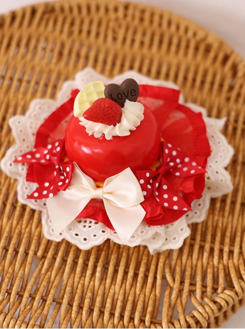 Sweet Celebration Series Sweet Lolita Cute Simulation Cream Cake Fruit Biscuit Chocolate Bowknot Lace Hair Clip