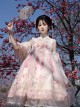 Butterfly Whisper Series Dreamy Sweet Lolita Chinese Style Bowknot Lace Straps Square Neck Sleeveless Dress