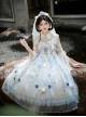 Butterfly Whisper Series Dreamy Sweet Lolita Chinese Style Bowknot Lace Straps Square Neck Sleeveless Dress