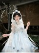 Butterfly Whisper Series Dreamy Sweet Lolita Chinese Style Bowknot Lace Straps Square Neck Sleeveless Dress