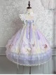 Butterfly Whisper Series Dreamy Sweet Lolita Chinese Style Bowknot Lace Straps Square Neck Sleeveless Dress