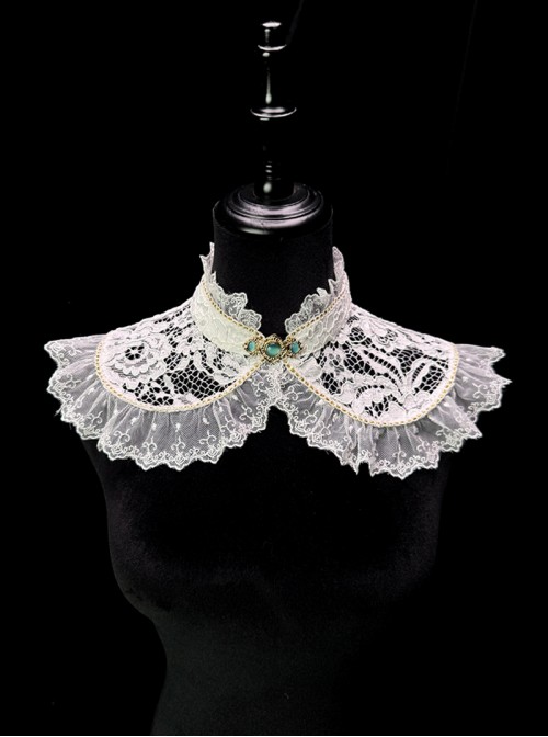 Butterfly Whisper Series Dreamy Sweet Lolita Chinese Style Delicate Lace Ruffle Doll Collar