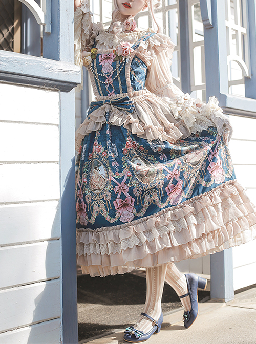 Fairytale Town Dance Party Series JSK Tea Party Classic Lolita Sling Dress