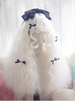 Retro Court Style Fluffy Wavy Curly Bangs Decoration Classic Lolita Long Curly Hair Wigs