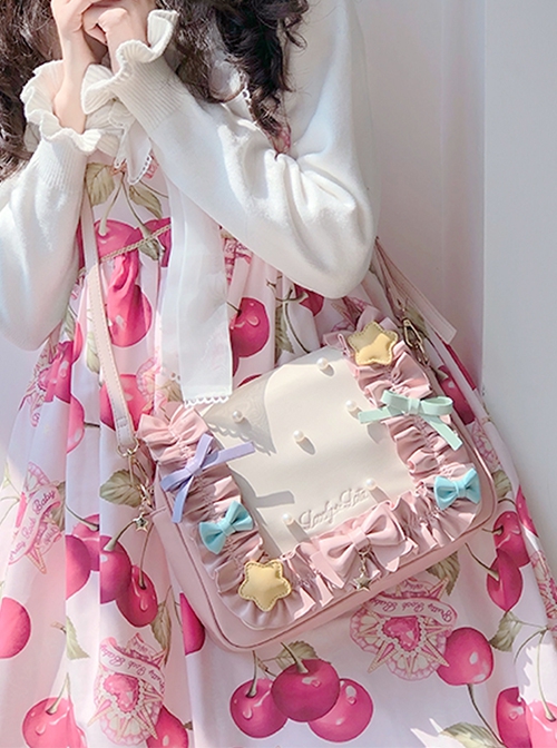 Kawaii Star Shaped Women Shoulder Bag for Girls Lolita Designer