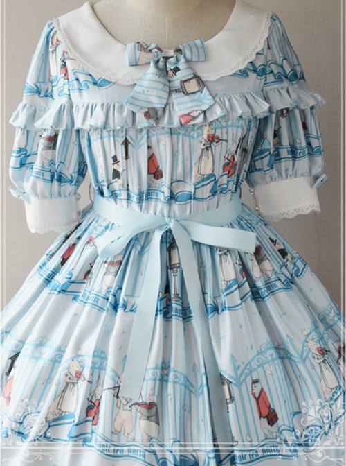 Magic Tea Party Wonderland Quartet Series OP Sweet Lolita Short Sleeve Dress