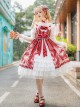 Full-blown Flowers Series Bowknot Chiffon Sweet Lolita Sling Dress