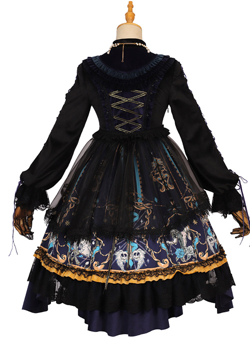 Divine Salvation Series OP Retro Gothic Lolita Long Sleeve Dress Full-set