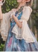 Moonlit Forest Series JSK Blue Chiffon Sweet Lolita Sling Dress