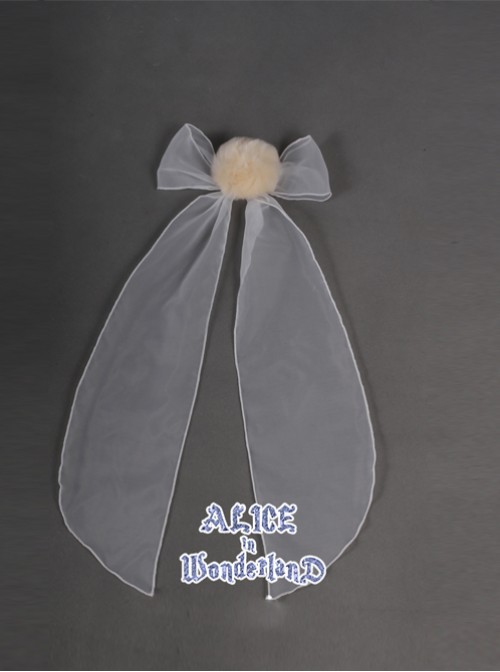 Hunt For Novelty Alice White Bowknot Sweet Lolita Rabbit Tail