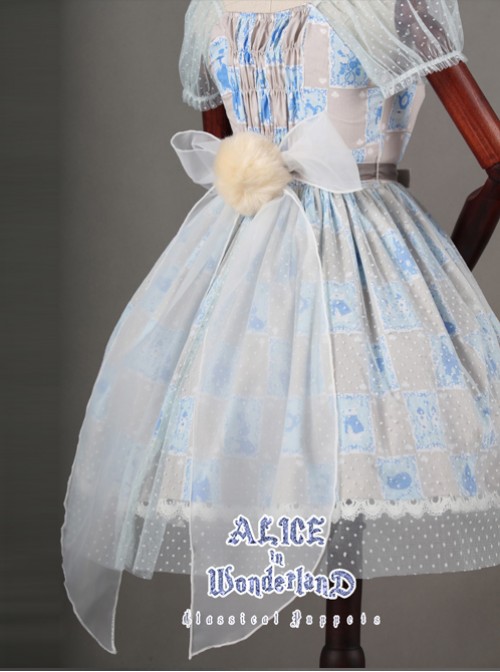 Hunt For Novelty Alice White Bowknot Sweet Lolita Rabbit Tail