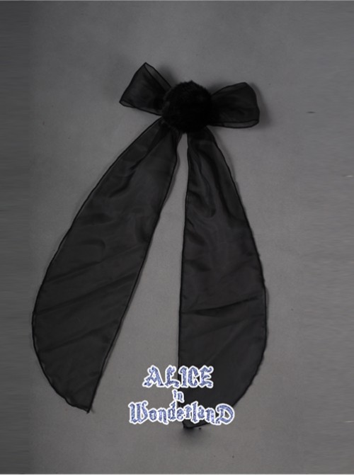 Hunt For Novelty Alice Black Bowknot Sweet Lolita Rabbit Tail