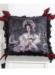 The Bride Doll Series Lace Bowknot Black Tea Lolita Cushion Cover