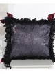 The Bride Doll Series Lace Bowknot Black Tea Lolita Cushion Cover