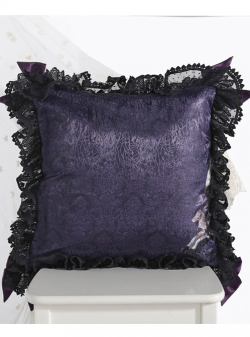 The Bride Doll Series Lace Bowknot Purple Lolita Cushion Cover