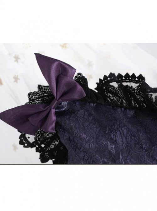 The Bride Doll Series Lace Bowknot Purple Lolita Cushion Cover