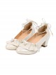 Luminous Pearl Series Ruffle Bowknot Lolita Multicolor High Heels Shoes